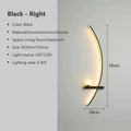 Modern LED Wall Lamp – Minimalist Art Design for Bedroom, Living Room, and Bathroom, Gold/Black
