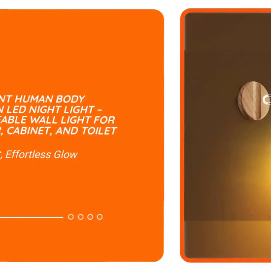 Intelligent Human Body Induction LED Night Light &ndash; Rechargeable Wall Light for Corridor, Cabinet, and Toilet by@Outfy